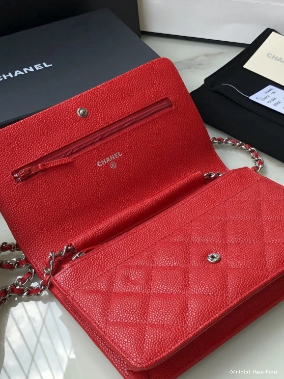 HyperPeter HARDWARE CHANEL WALLET CHAIN SILVER WITH CAVIAR 0721